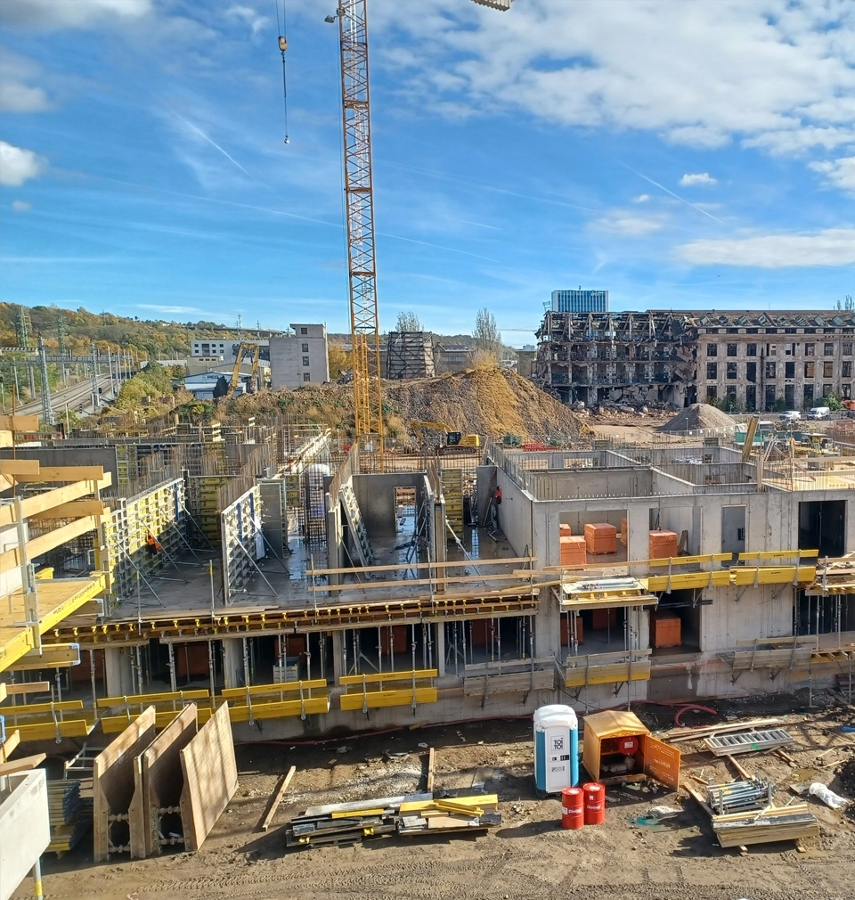 Stavba projektu Kolbenova Park pokračuje podle plánu!